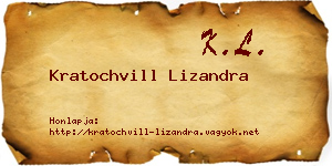 Kratochvill Lizandra névjegykártya